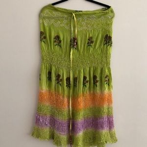 Boutique Tie and dye pure silk skirt